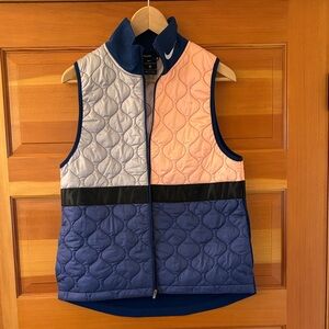 Nike Aerolayer Colorblock Quilted Vest - Blue, Pink, and Gray